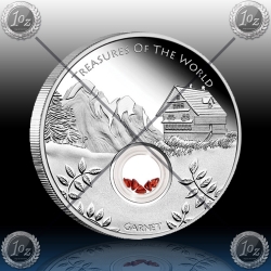 1oz TREASURES OF THE WORLD - EUROPE (LOCKET COIN WITH GARNET) 2013